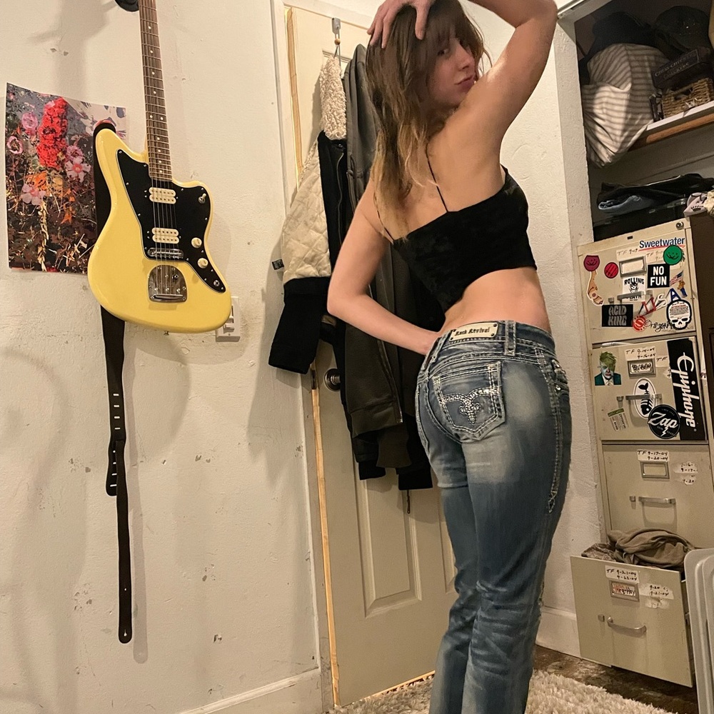 Rock Revival Bootcut Jeans Patchwork - image 1